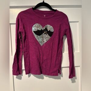 Gap Kids long sleeved Halloween flippy Sequin Bat shirt Size Medium